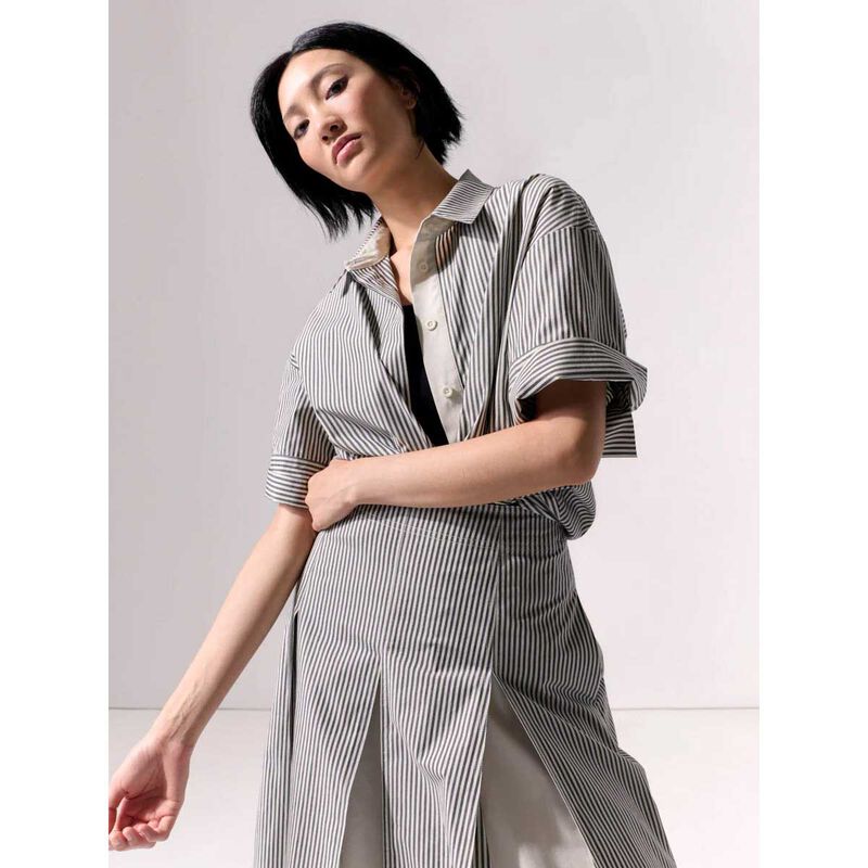 Marco Polo  Mono Stripe Overshirt image number 1